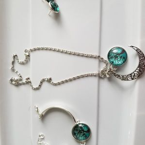 Jewelry set with bracelet and earrings